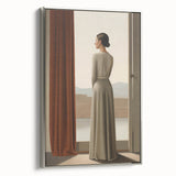 Classic Portrait Artwork - Elegant Woman by Window Wall Art