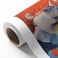 Retro Portrait Canvas - Vibrant Floral Vintage Wall Art