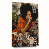 Retro Portrait Canvas - Bold Vintage Woman Wall Art Print