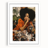 Retro Portrait Canvas - Bold Vintage Woman Wall Art Print
