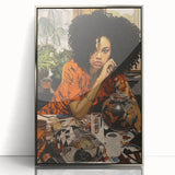 Retro Portrait Canvas - Bold Vintage Woman Wall Art Print