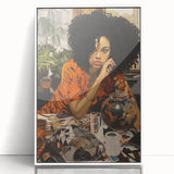 Retro Portrait Canvas - Bold Vintage Woman Wall Art Print