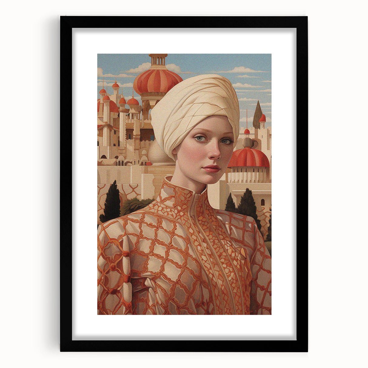 Antique Portrait Prints - Majestic Oriental Vintage Wall Art