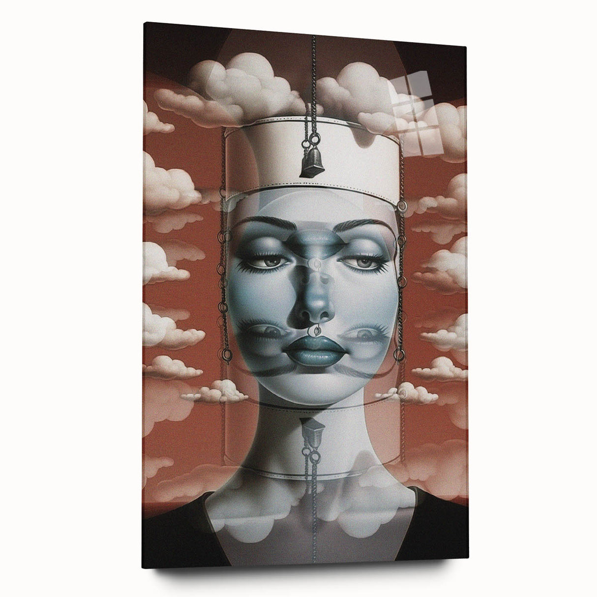 Retro Portrait Canvas - Surreal Vintage Dreamscape Wall Art