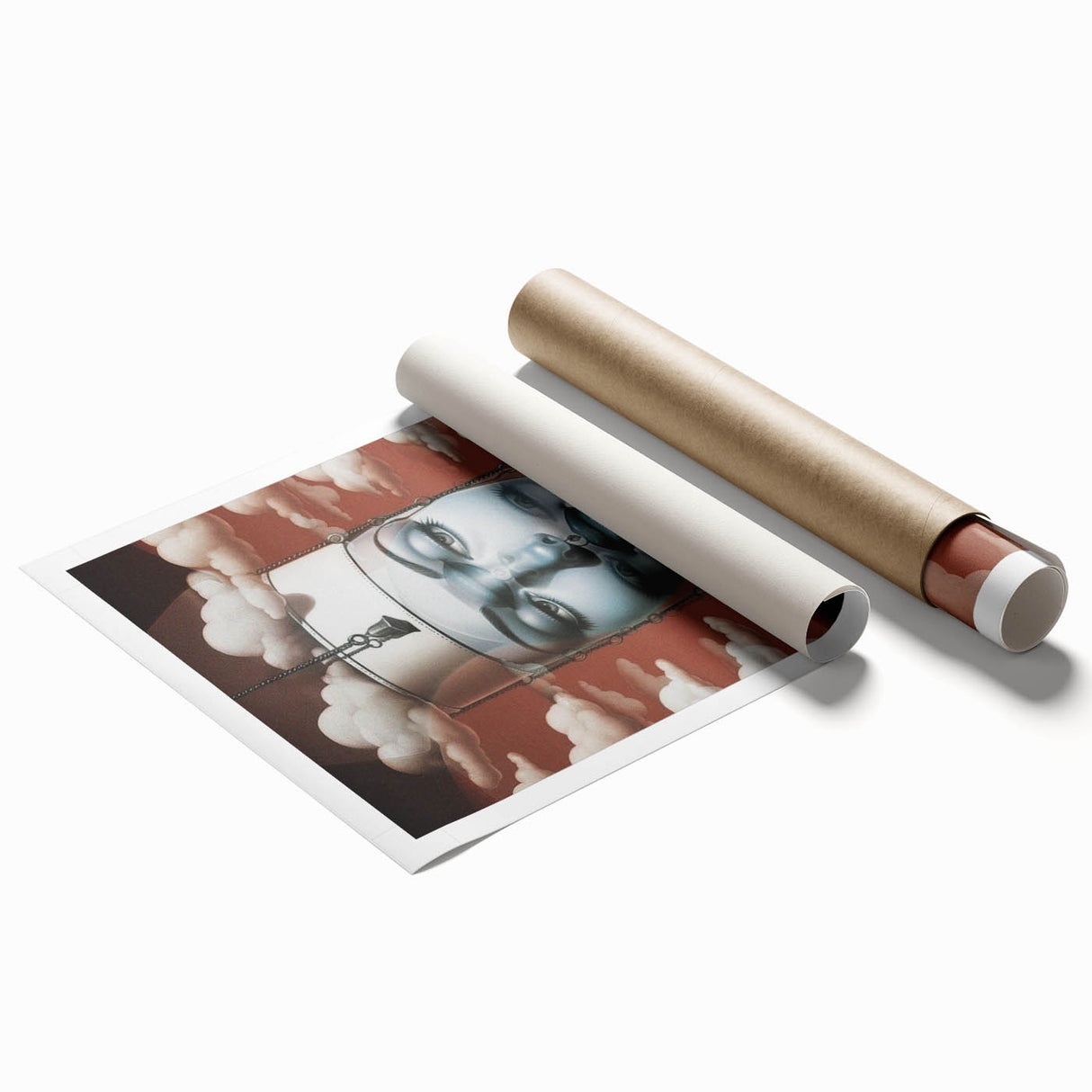 Retro Portrait Canvas - Surreal Vintage Dreamscape Wall Art