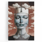 Retro Portrait Canvas - Surreal Vintage Dreamscape Wall Art