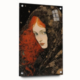 Antique Portrait Prints - Mysterious Red-Haired Woman Wall Art