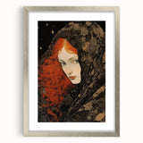 Antique Portrait Prints - Mysterious Red-Haired Woman Wall Art