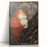 Antique Portrait Prints - Mysterious Red-Haired Woman Wall Art