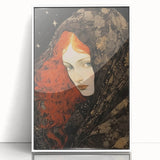 Antique Portrait Prints - Mysterious Red-Haired Woman Wall Art