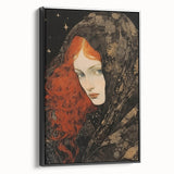 Antique Portrait Prints - Mysterious Red-Haired Woman Wall Art