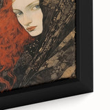 Antique Portrait Prints - Mysterious Red-Haired Woman Wall Art