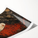 Antique Portrait Prints - Mysterious Red-Haired Woman Wall Art