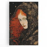 Antique Portrait Prints - Mysterious Red-Haired Woman Wall Art