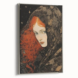 Antique Portrait Prints - Mysterious Red-Haired Woman Wall Art