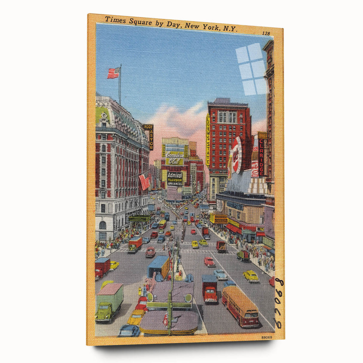 Times Square Vintage Travel Poster – Retro New York City Art