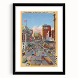 Times Square Vintage Travel Poster – Retro New York City Art