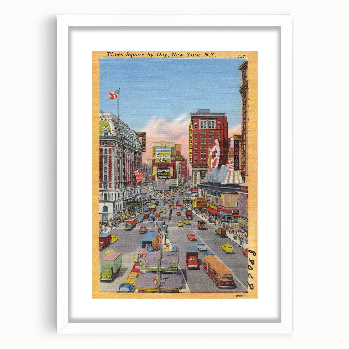 Times Square Vintage Travel Poster – Retro New York City Art