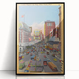 Times Square Vintage Travel Poster – Retro New York City Art