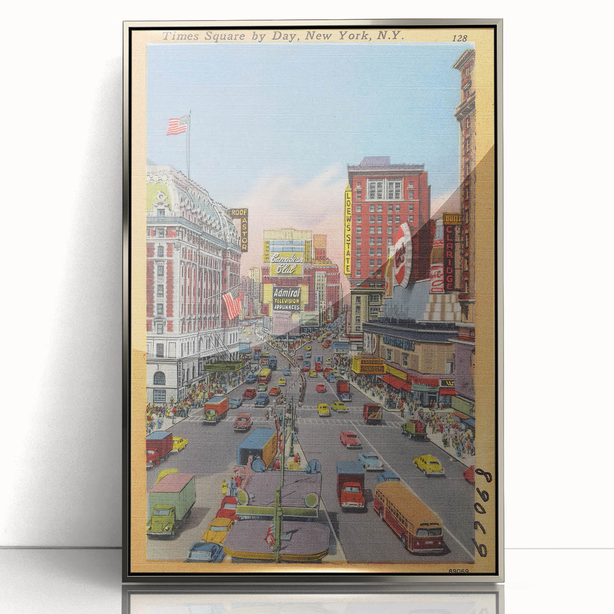 Times Square Vintage Travel Poster – Retro New York City Art