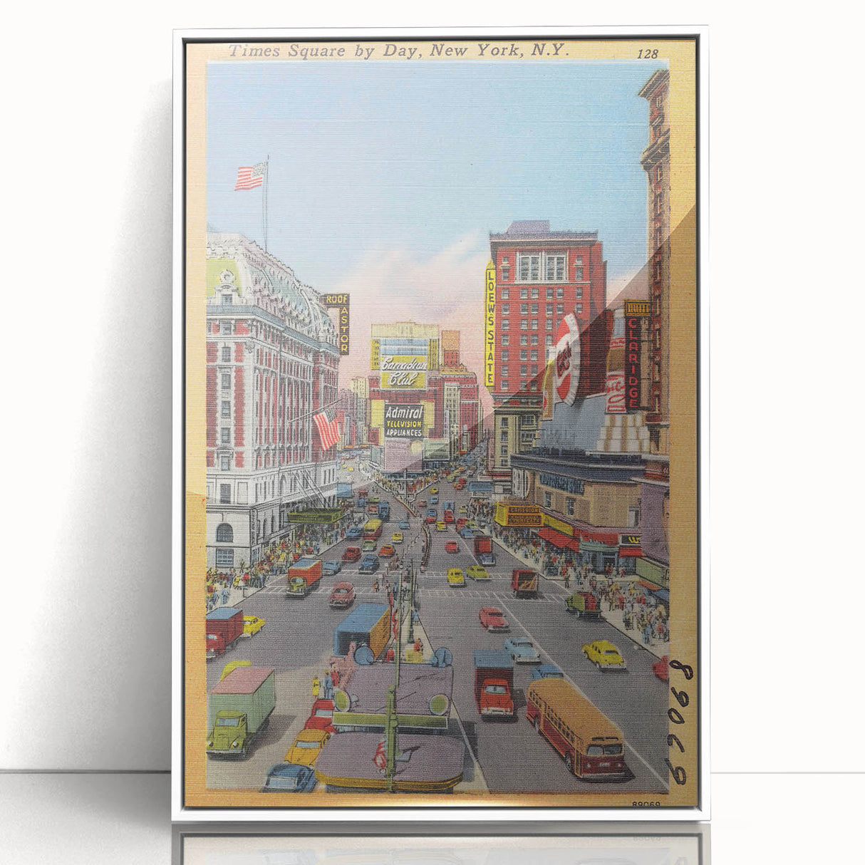 Times Square Vintage Travel Poster – Retro New York City Art