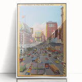 Times Square Vintage Travel Poster – Retro New York City Art