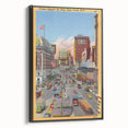 Times Square Vintage Travel Poster – Retro New York City Art