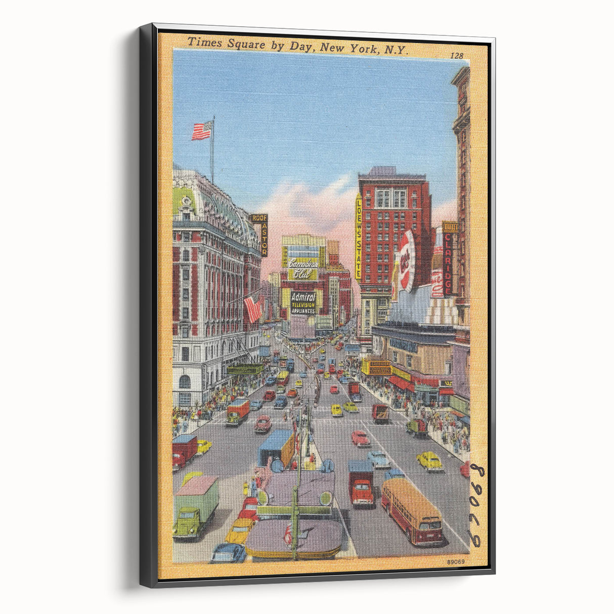 Times Square Vintage Travel Poster – Retro New York City Art
