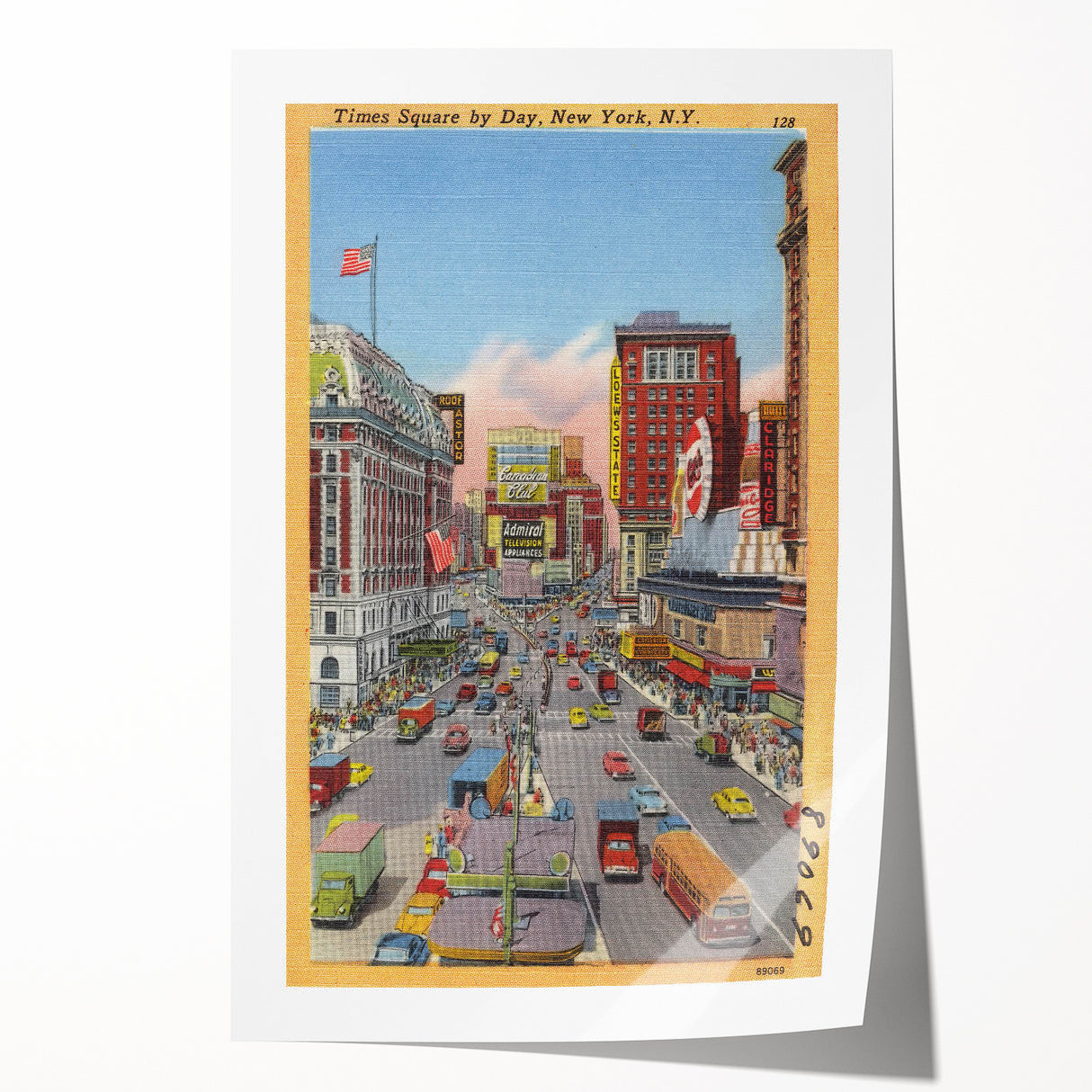 Times Square Vintage Travel Poster – Retro New York City Art