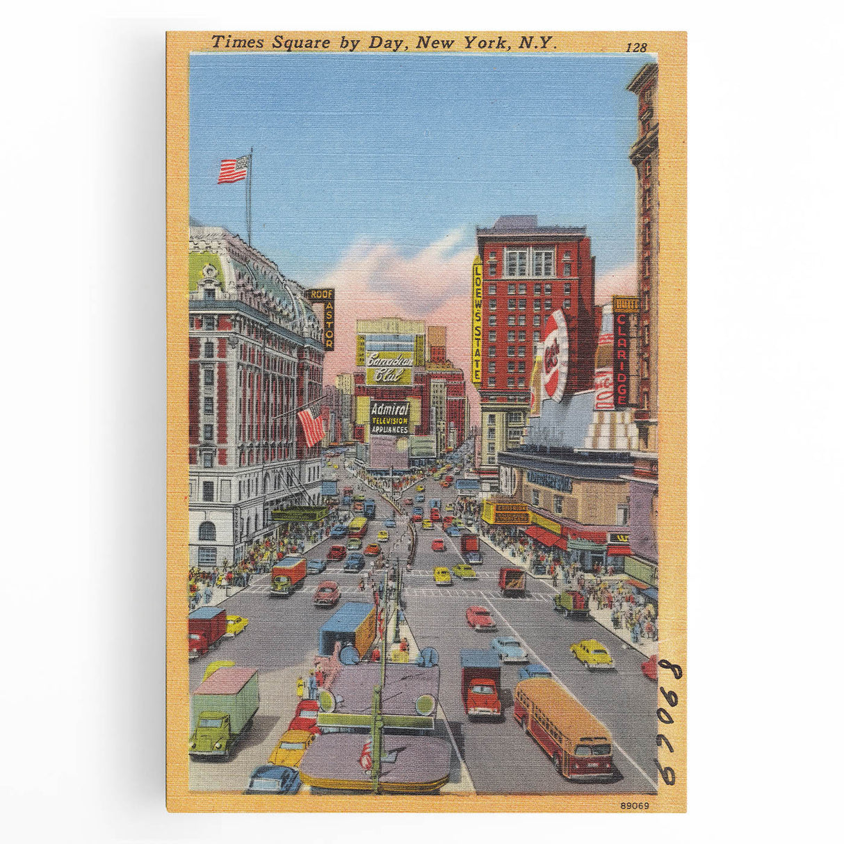 Times Square Vintage Travel Poster – Retro New York City Art