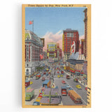 Times Square Vintage Travel Poster – Retro New York City Art