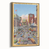 Times Square Vintage Travel Poster – Retro New York City Art
