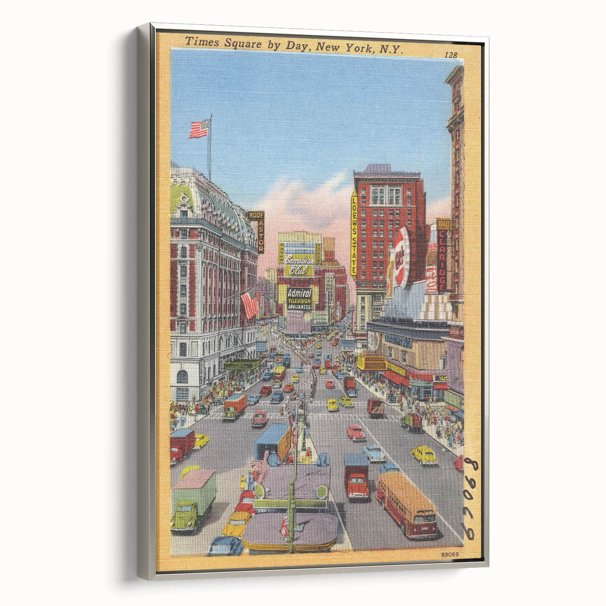 Times Square Vintage Travel Poster – Retro New York City Art