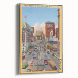 Times Square Vintage Travel Poster – Retro New York City Art