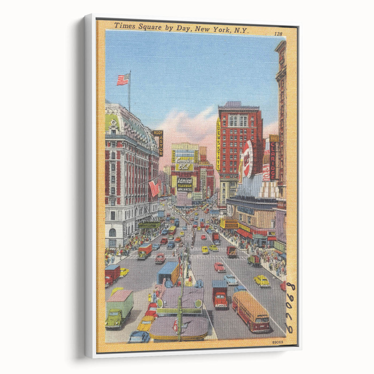 Times Square Vintage Travel Poster – Retro New York City Art