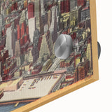 New York City Skyline Poster – Vintage Aerial Travel Art