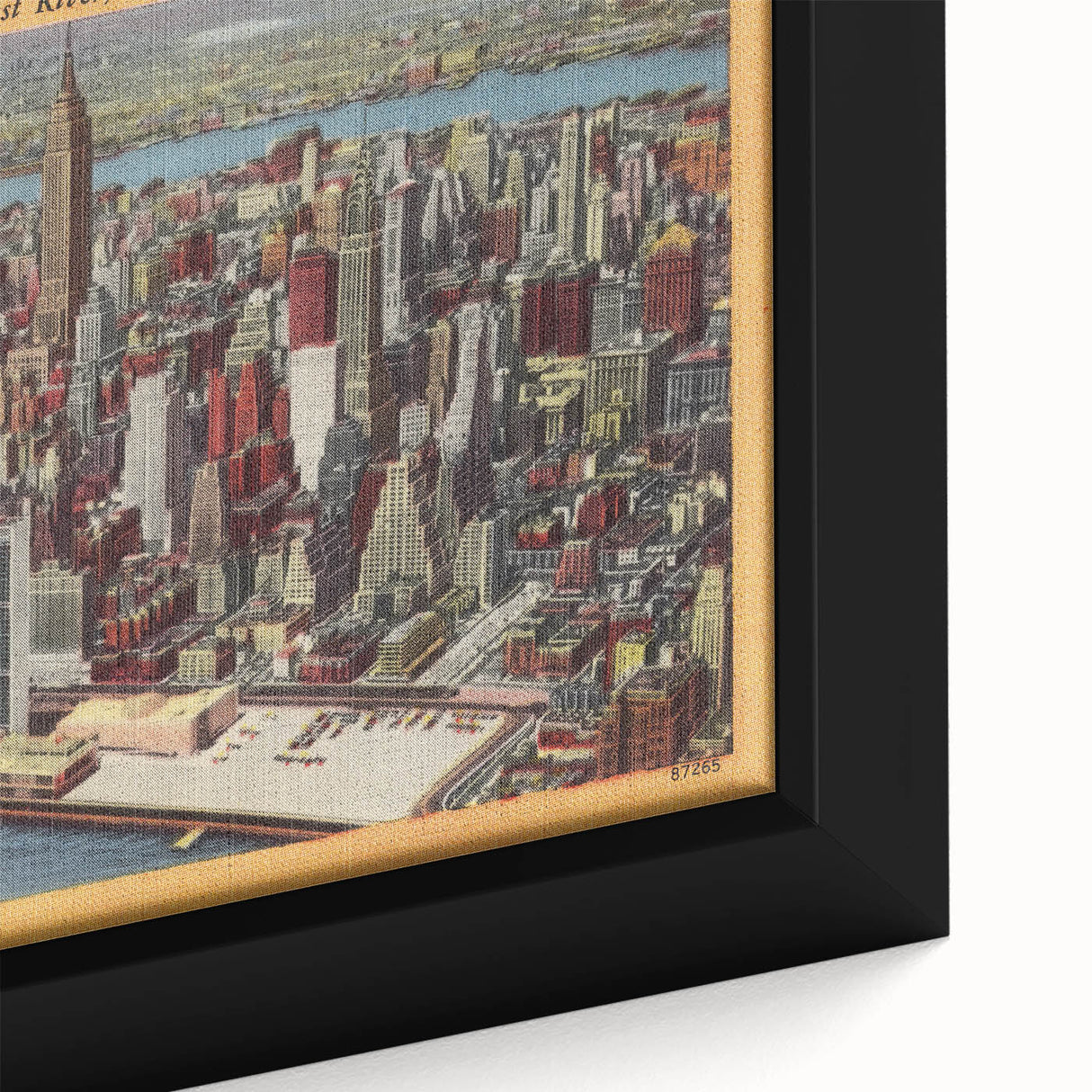 New York City Skyline Poster – Vintage Aerial Travel Art