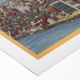 New York City Skyline Poster – Vintage Aerial Travel Art