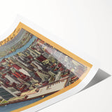 New York City Skyline Poster – Vintage Aerial Travel Art