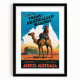 Vintage Trans-Australian Railway Poster – Classic Travel Art Print