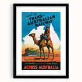 Vintage Trans-Australian Railway Poster – Classic Travel Art Print