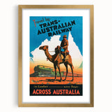 Vintage Trans-Australian Railway Poster – Classic Travel Art Print
