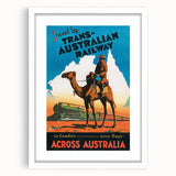 Vintage Trans-Australian Railway Poster – Classic Travel Art Print