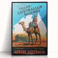 Vintage Trans-Australian Railway Poster – Classic Travel Art Print