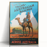 Vintage Trans-Australian Railway Poster – Classic Travel Art Print