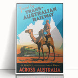 Vintage Trans-Australian Railway Poster – Classic Travel Art Print