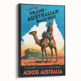Vintage Trans-Australian Railway Poster – Classic Travel Art Print