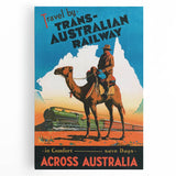 Vintage Trans-Australian Railway Poster – Classic Travel Art Print
