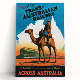 Vintage Trans-Australian Railway Poster – Classic Travel Art Print