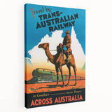 Vintage Trans-Australian Railway Poster – Classic Travel Art Print
